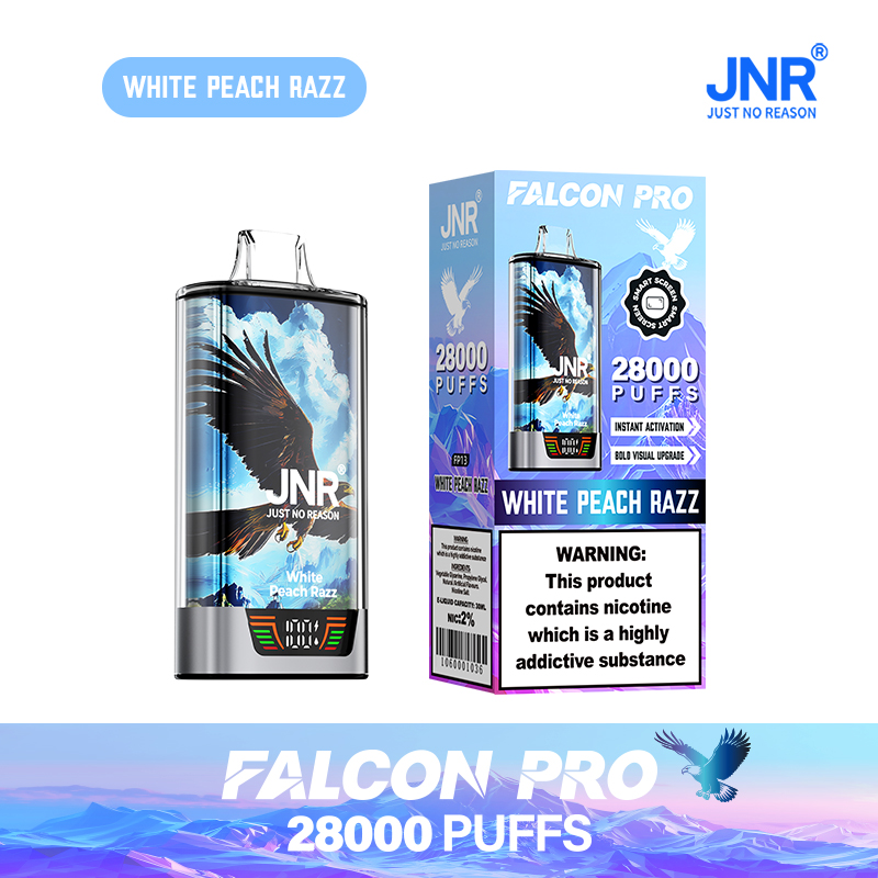 White Peach Razz Puff JNR - Falcon Pro - 28000 Puffs – Image 1