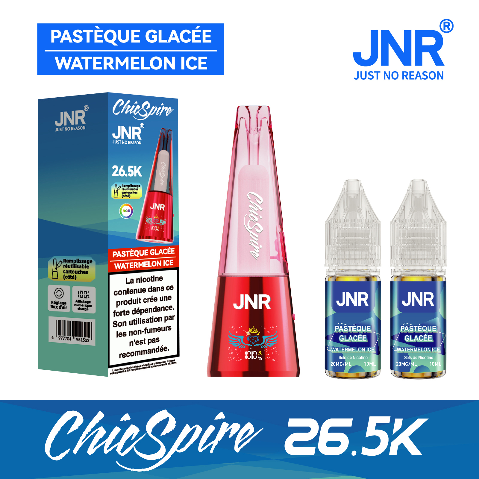 WATERMELON ICE Puff JNR - ChicSpire - 26500 Puffs – Image 1