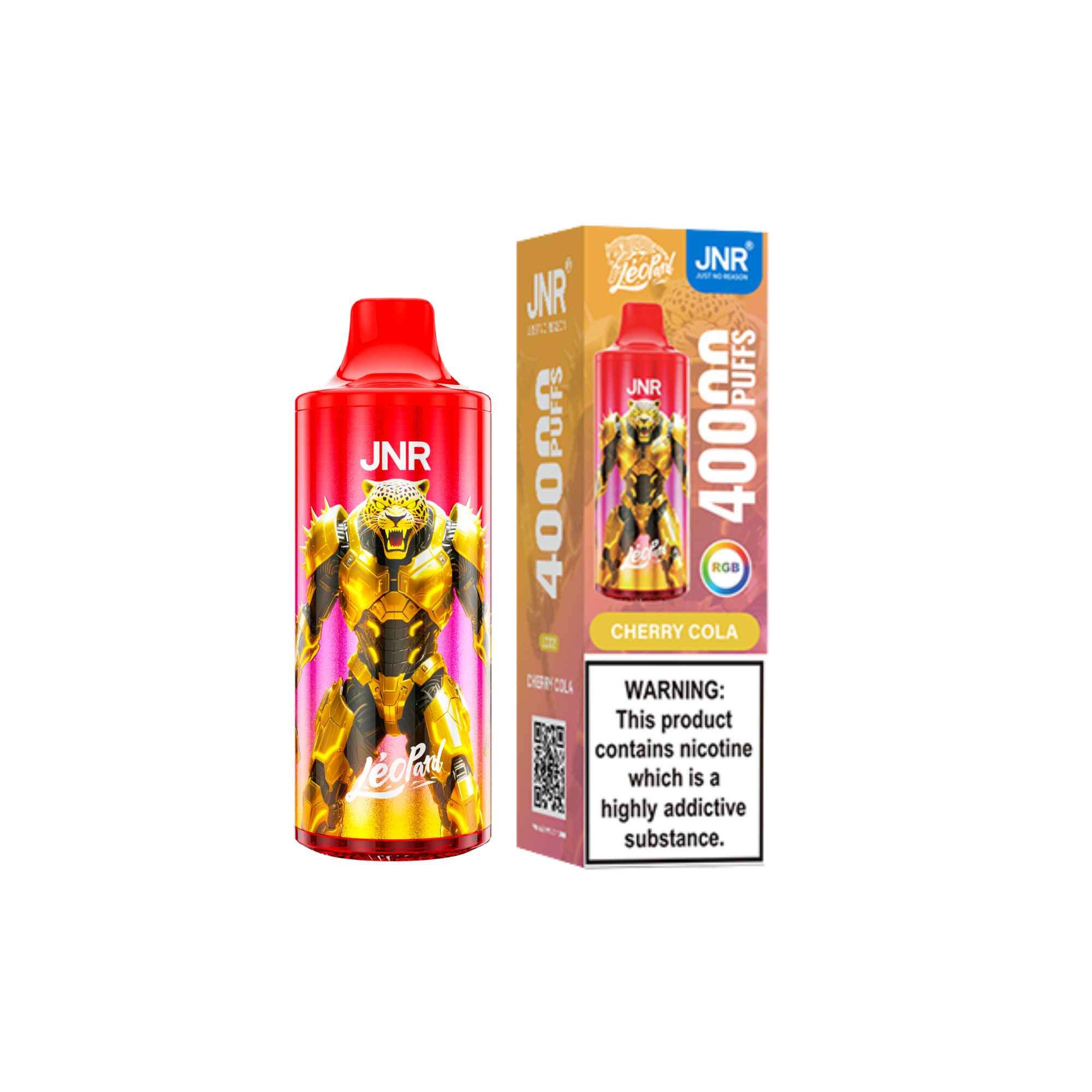 jnr-leopard-40000-puffs_vape JNR Léopard 40K – Puff jetable 2 % de nicotine – Image 1
